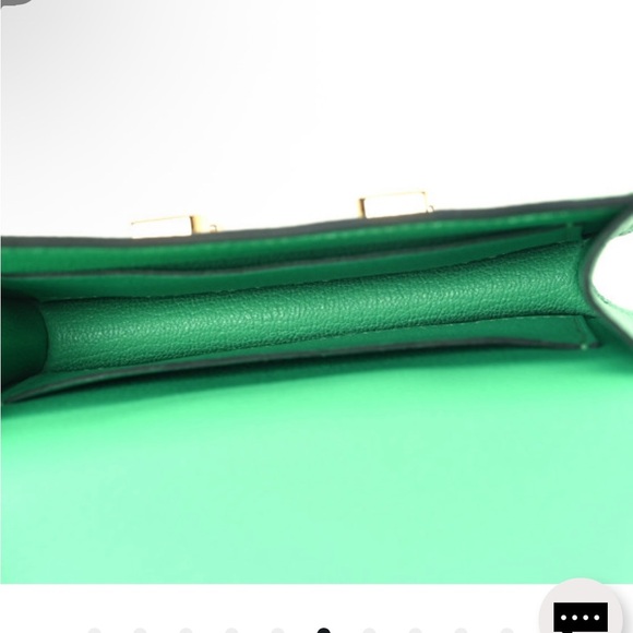 HERMES 
Evercolor Bi-Color Constance Slim Wallet Vert Comics Bleu Zellige - Picture 6 of 10